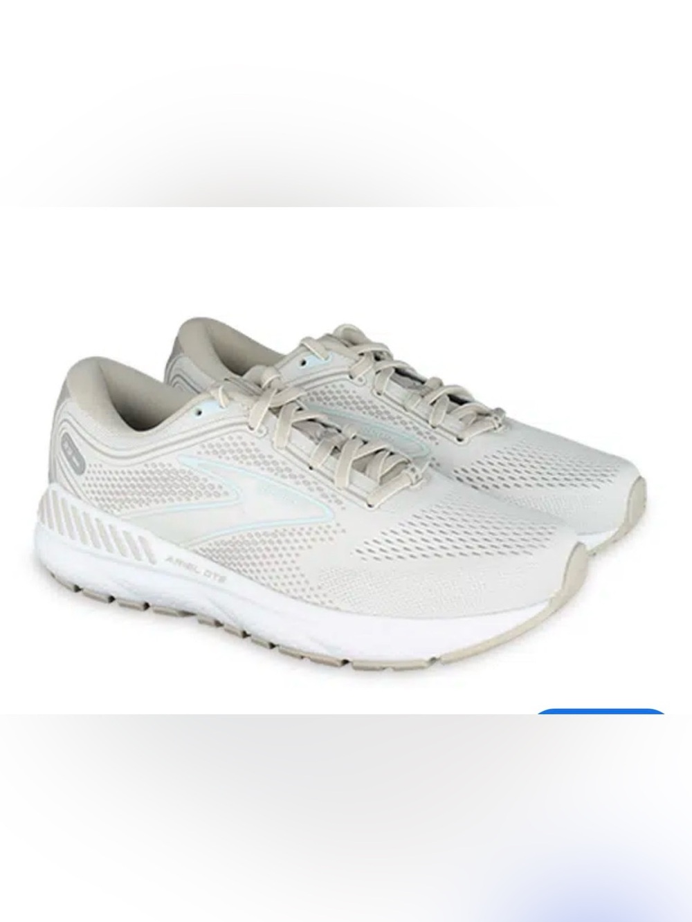 BROOKS ARIEL GTS 23 CHATEAU GREY/WHITE SAND RUNNING Beige/White Sneaker Sz8.5